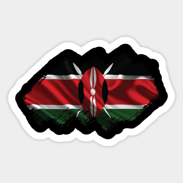 Kenyan Flag Kenyan Flag Sticker TeePublic